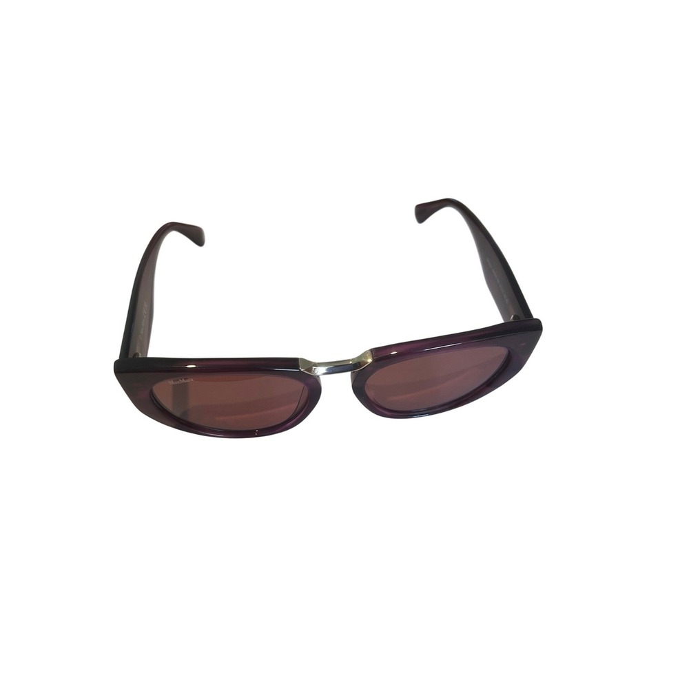 Max Mara Bridge 1 MM0093 83Y Sunglasses Purple Cat Eye Plum Acetate 54-18-140